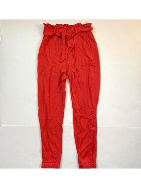 Mini Boden Girls Orange High Waist Pants, Size 12